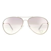 Guess Sunglasses GU7616-S 32Z Gold Violet Mirror