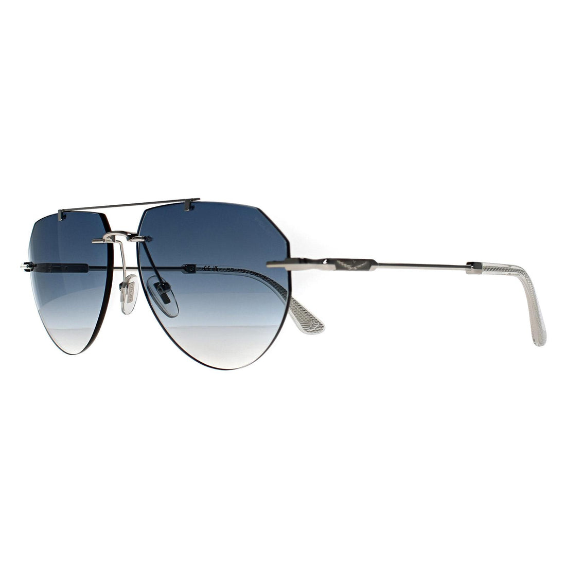 Police Sunglasses SPLN42M Horizon 11 0579 Shiny Palladium Blue Gradient