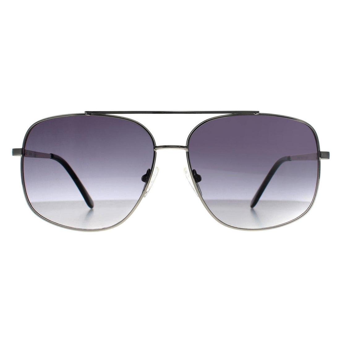 Guess Sunglasses GF0207 10B Shny Light Nickeltin Smoke Gradient