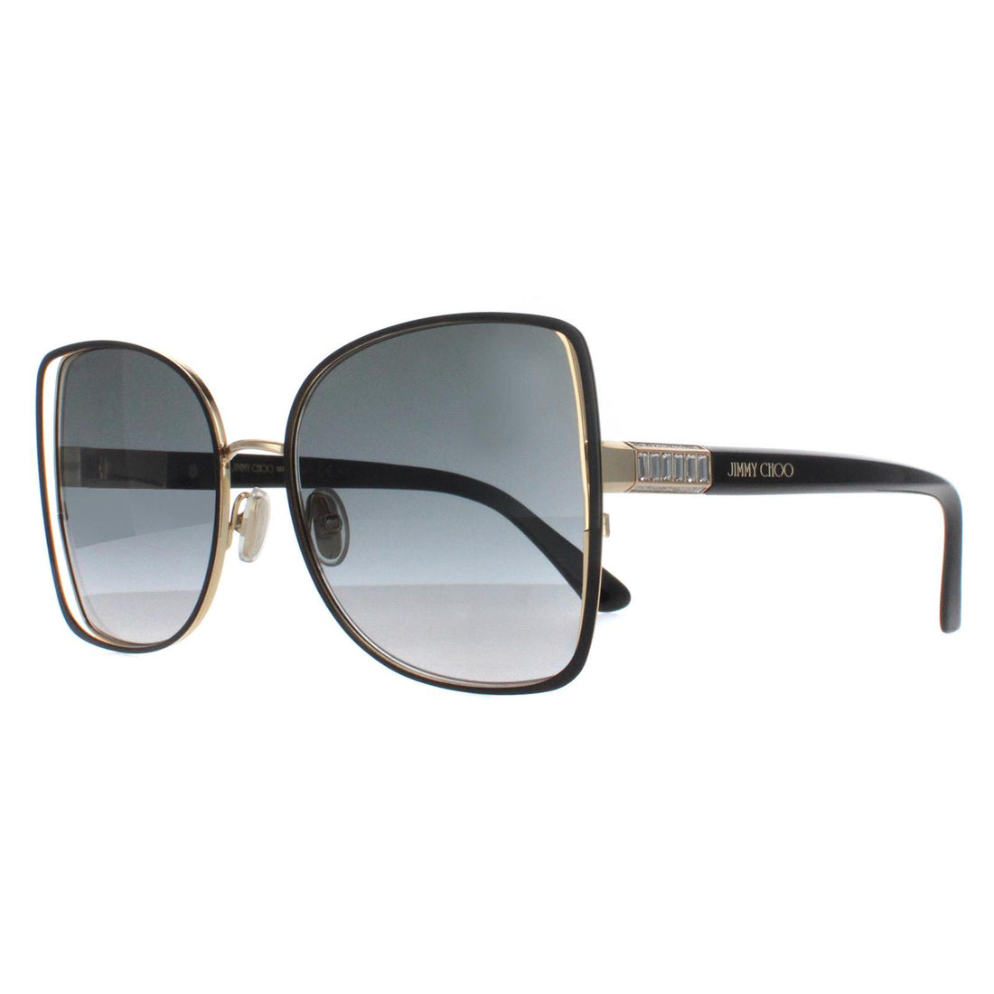 Jimmy Choo Sunglasses FRIEDA/S 2M2 90 Black and Gold Grey Gradient