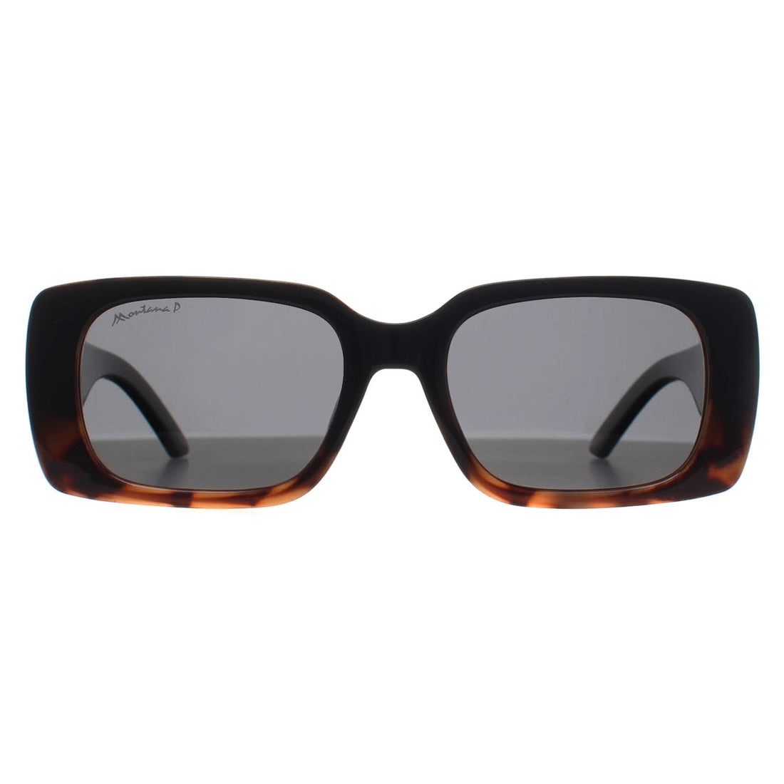 Montana Sunglasses MP194 A Shiny Black Turtle Smoke Polarized