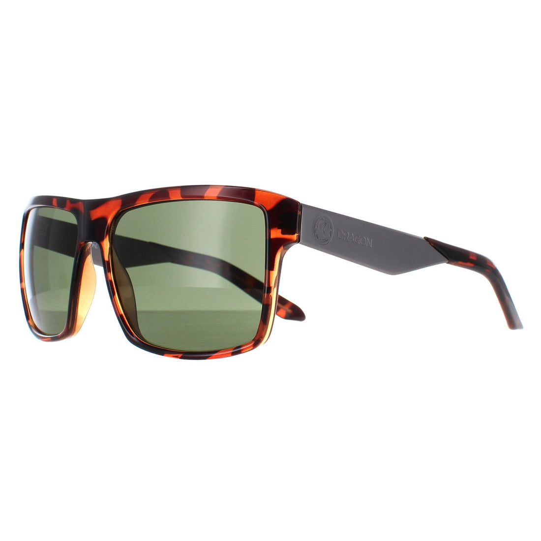 Dragon Sunglasses Space 41053-246 Shiny Dark Tortoise G15 Green