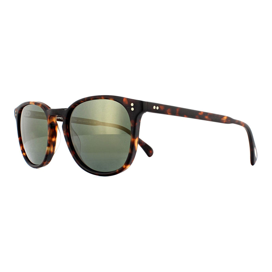 Oliver Peoples Sunglasses Finley ESQ 5298SU 1454O9 Semi Matte Sable Tortoise G15 Goldtone Polarized VFX