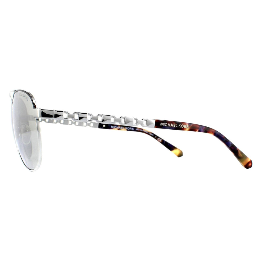 Michael Kors Sunglasses San Juan MK1047 11536G Silver Silver Mirror