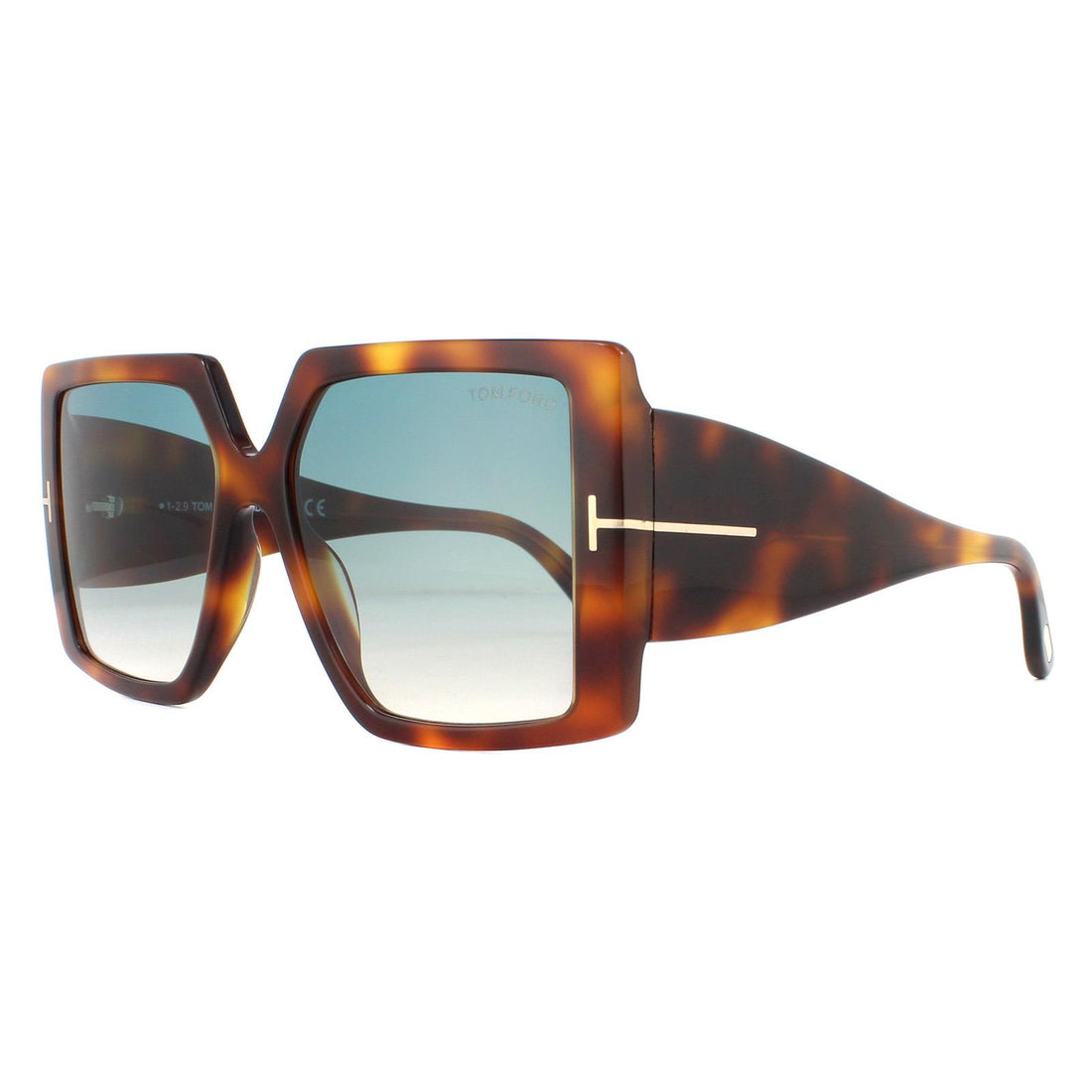 Tom Ford Sunglasses Quinn FT0790 53P Blonde Havana Green Gradient