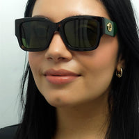 Gucci Sunglasses GG1663S 002 Havana with Green and Red Green