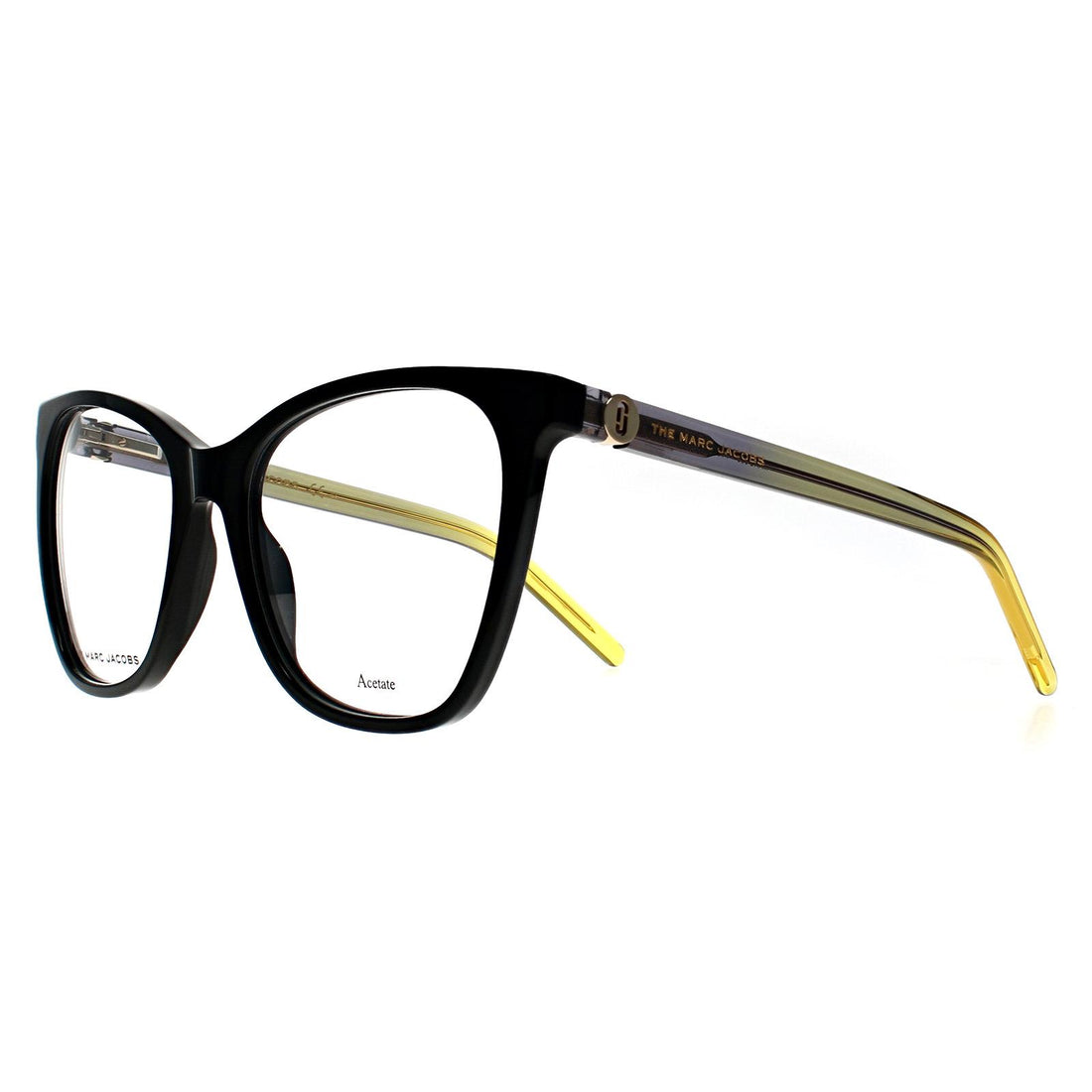 Marc Jacobs Glasses Frames MARC 600 71C Black Yellow Women