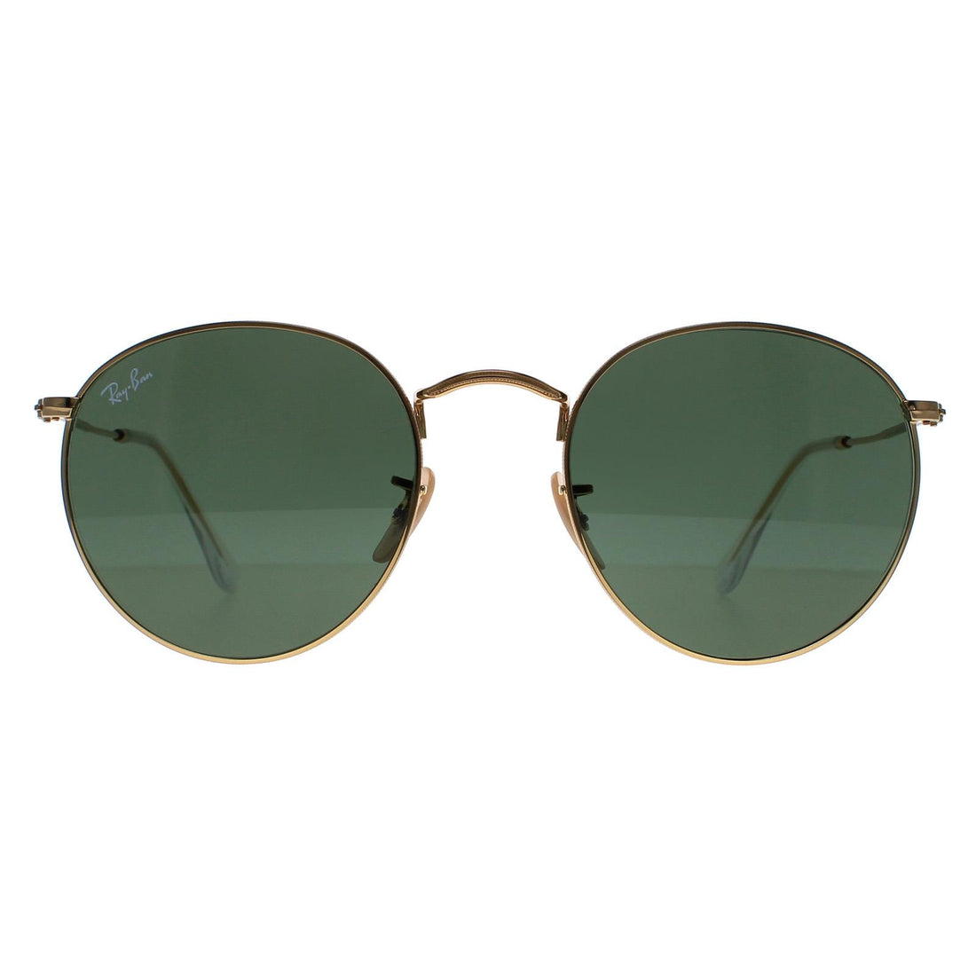 Ray-Ban Round Metal RB3447 Sunglasses Gold Green