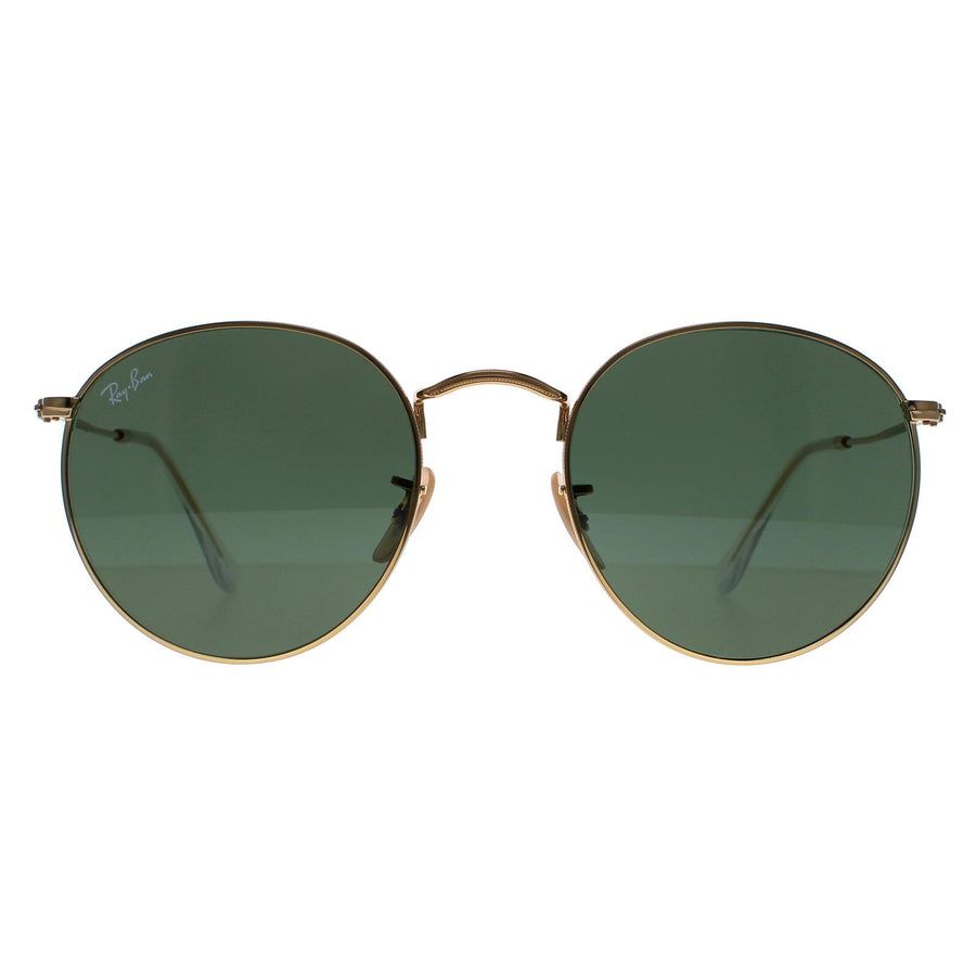 Ray-Ban Round Metal RB3447 Sunglasses Gold / Green