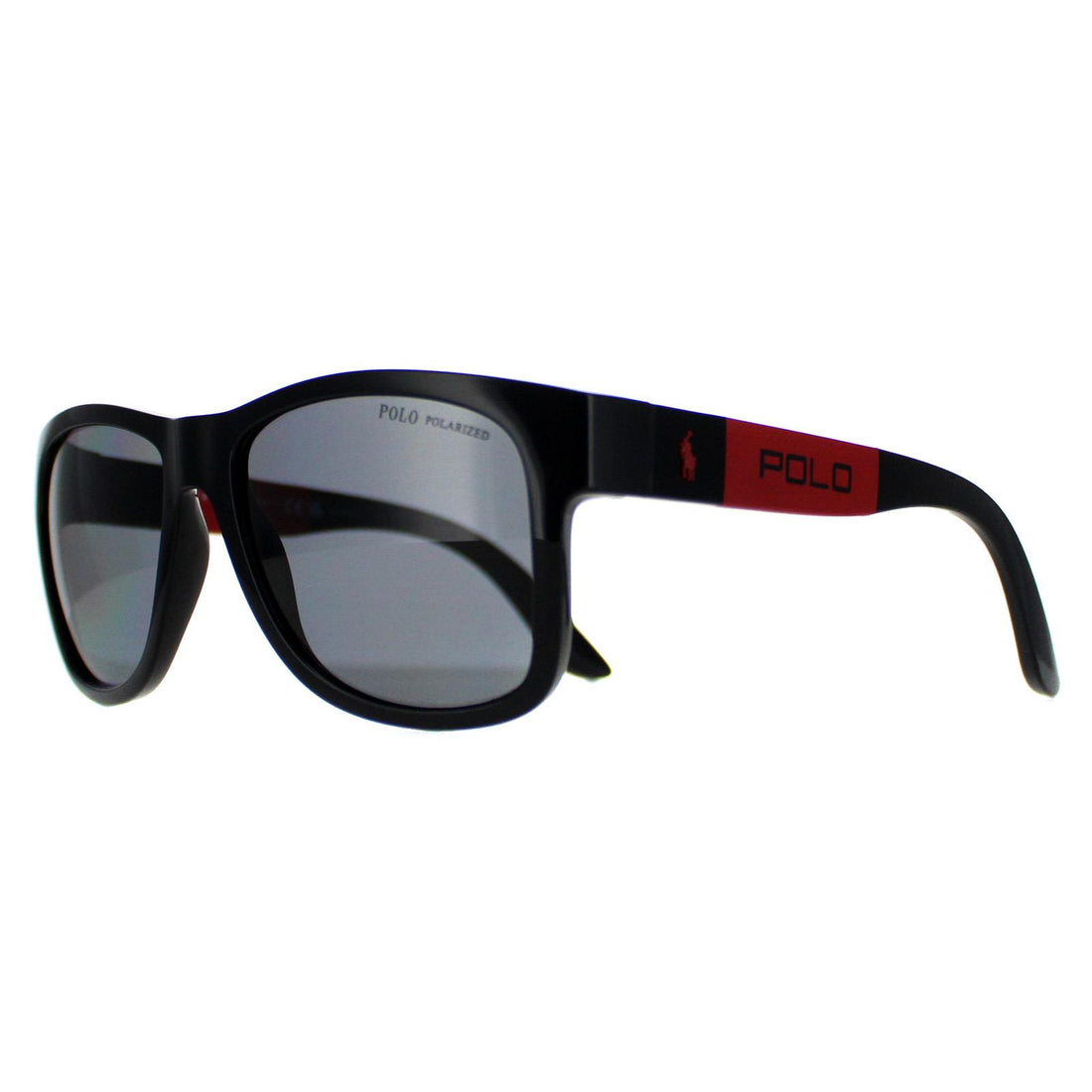 Polo Ralph Lauren Sunglasses PH4162 500181 Shiny Black Grey Polarised