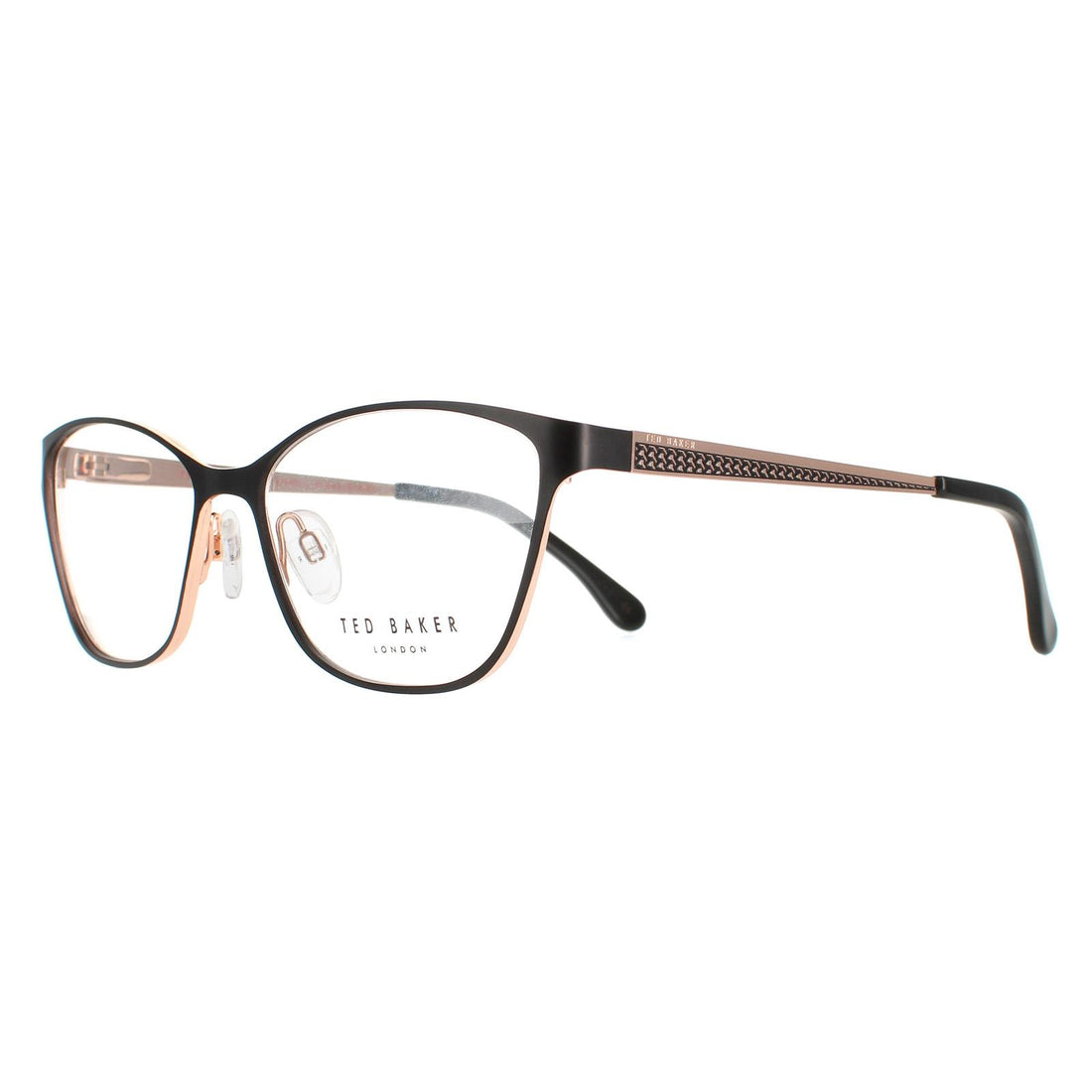 Ted Baker Glasses Frames TB2227 Maddox 004 Black and Rose Gold Women