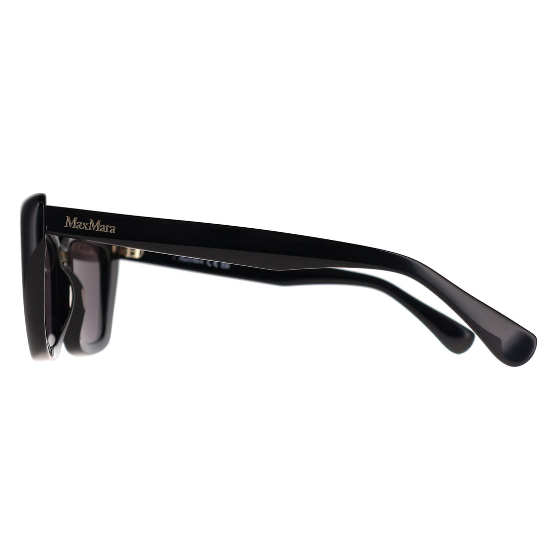 Max Mara Sunglasses MM0171 Elizabeth 01A Shiny Black Smoke Grey