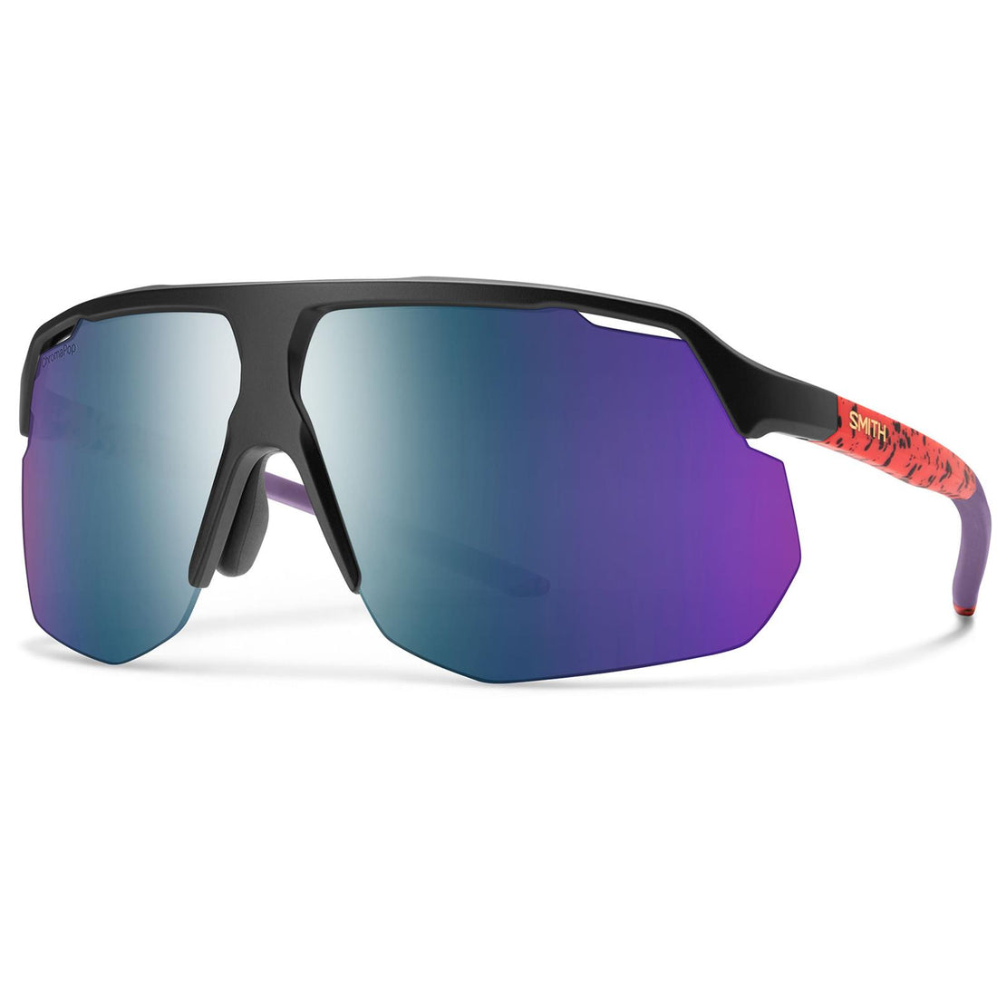 Smith Sunglasses Motive H1T DI Matte Red Pattern Black Chromapop Violet Mirror