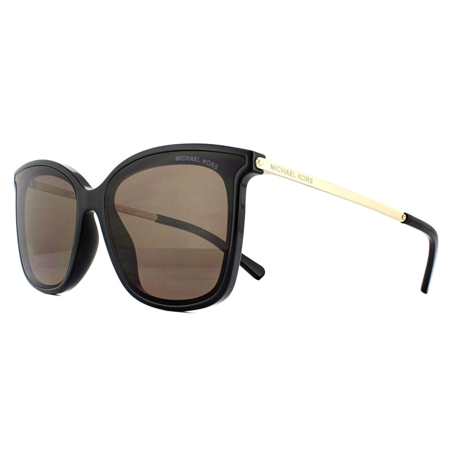 Michael Kors Sunglasses Zermatt 2079U 333273 Shiny Black & Metallic Gold Brown