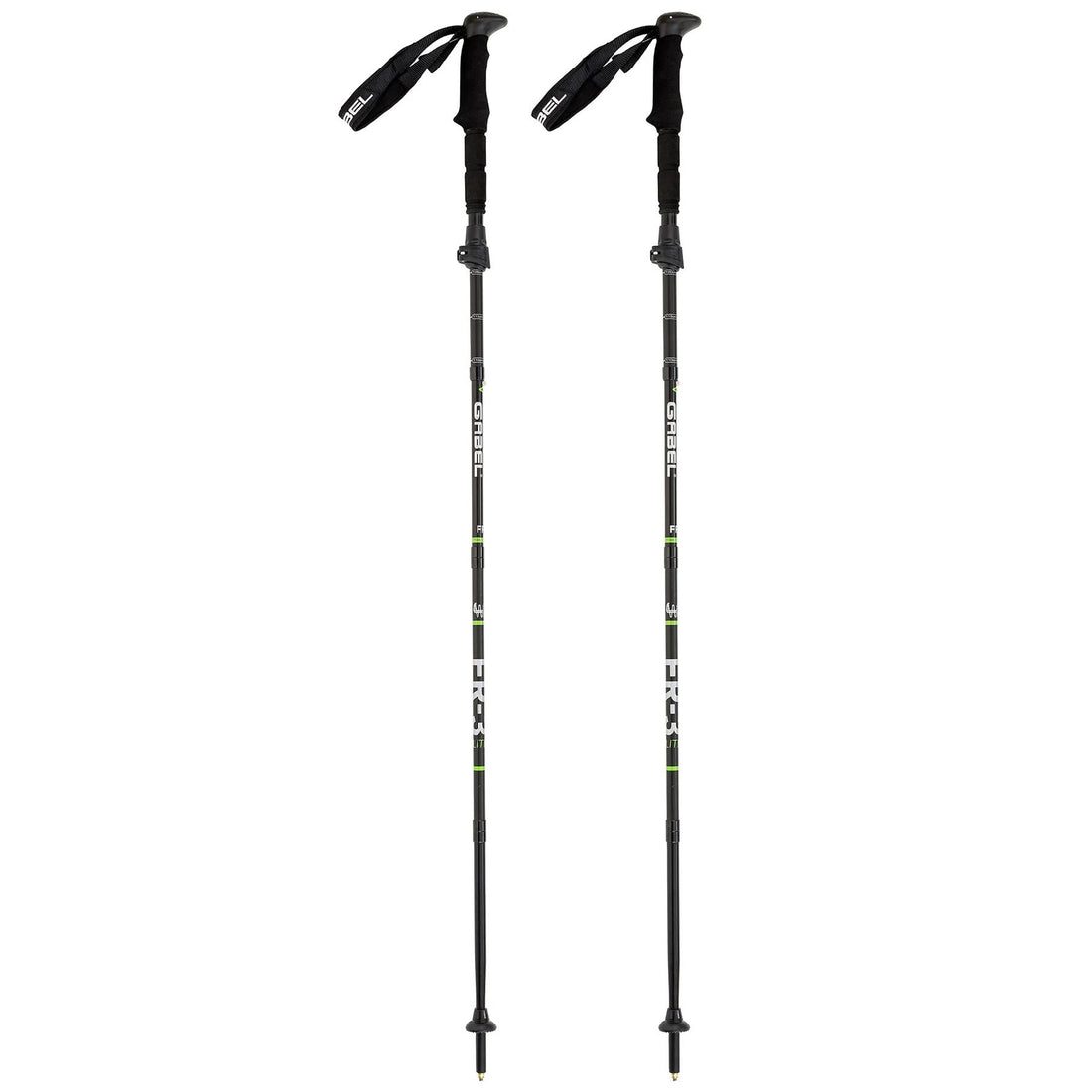 Gabel Trekking Poles FR-3 EF Black and Green Telescopic