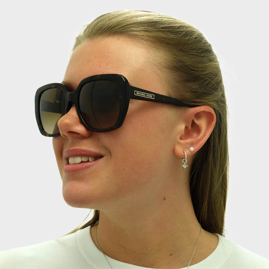 Michael Kors Sunglasses Manhasset MK2140 300613 Dark Tortoise Brown Gradient