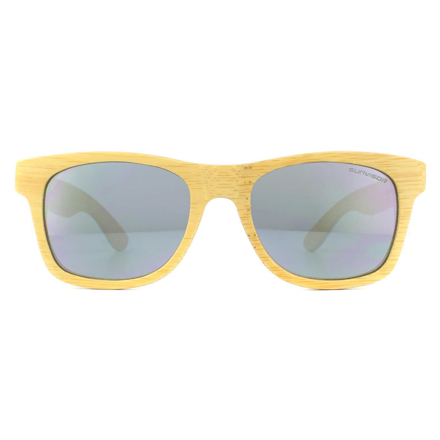 Cairn Woody Sunglasses Bamboo Sunvisor Grey Mirror
