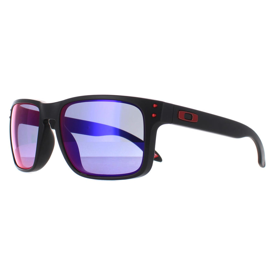 Oakley Sunglasses Holbrook OO9102-36 Matt Black Positive Red Iridium