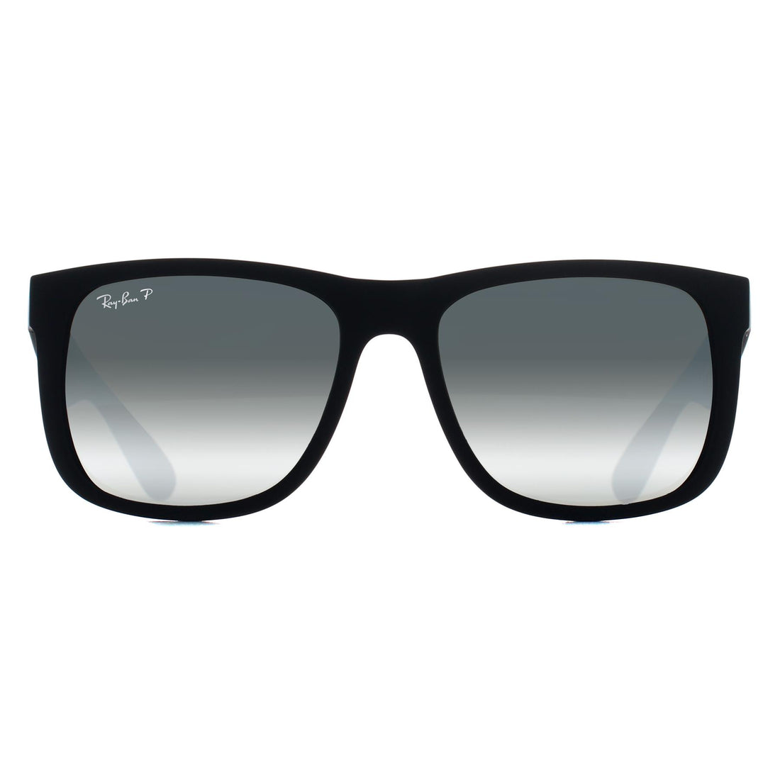 Ray-Ban Sunglasses RB4165 Justin 622/Y4 Rubber Black Silver Mirror Polarized