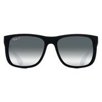 Ray-Ban Sunglasses RB4165 Justin 622/Y4 Rubber Black Silver Mirror Polarized