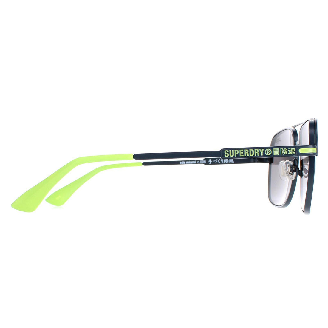 Superdry Sunglasses Miami SDS 006 Black and Green Grey