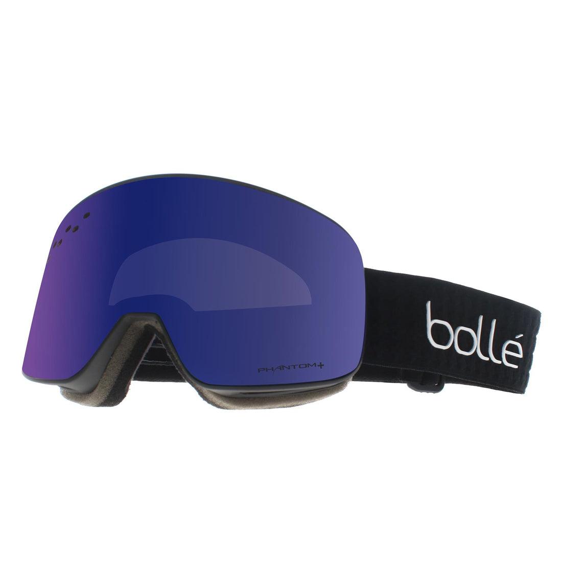 Bolle Ski Goggles Nevada 22026 Matte Black Cross Phantom+ Blue Semi-Polarized Photochromic