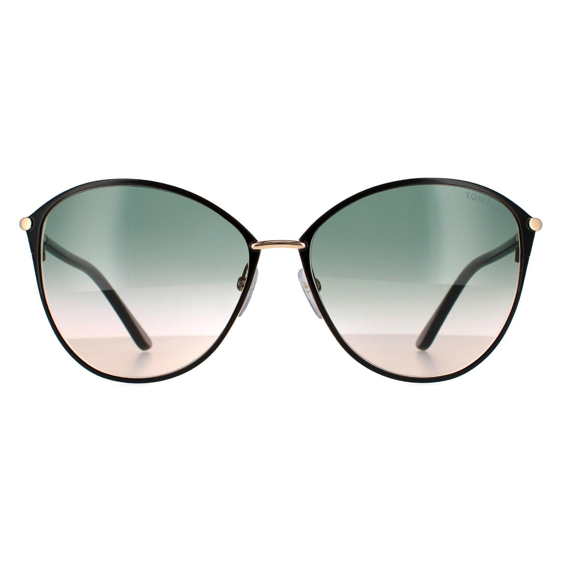 Tom Ford Sunglasses Penelope FT0320 28B Black and Gold Blue to Peach Gradient