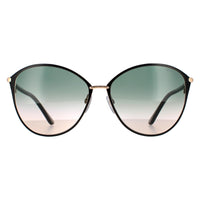 Tom Ford Sunglasses Penelope FT0320 28B Black and Gold Blue to Peach Gradient