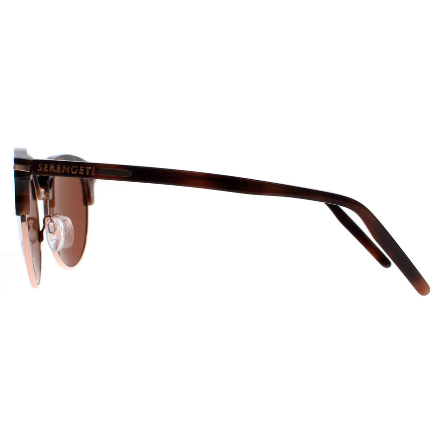 Serengeti Sunglasses Lela 8941 Shiny Brown Mineral Polarized Drivers Brown