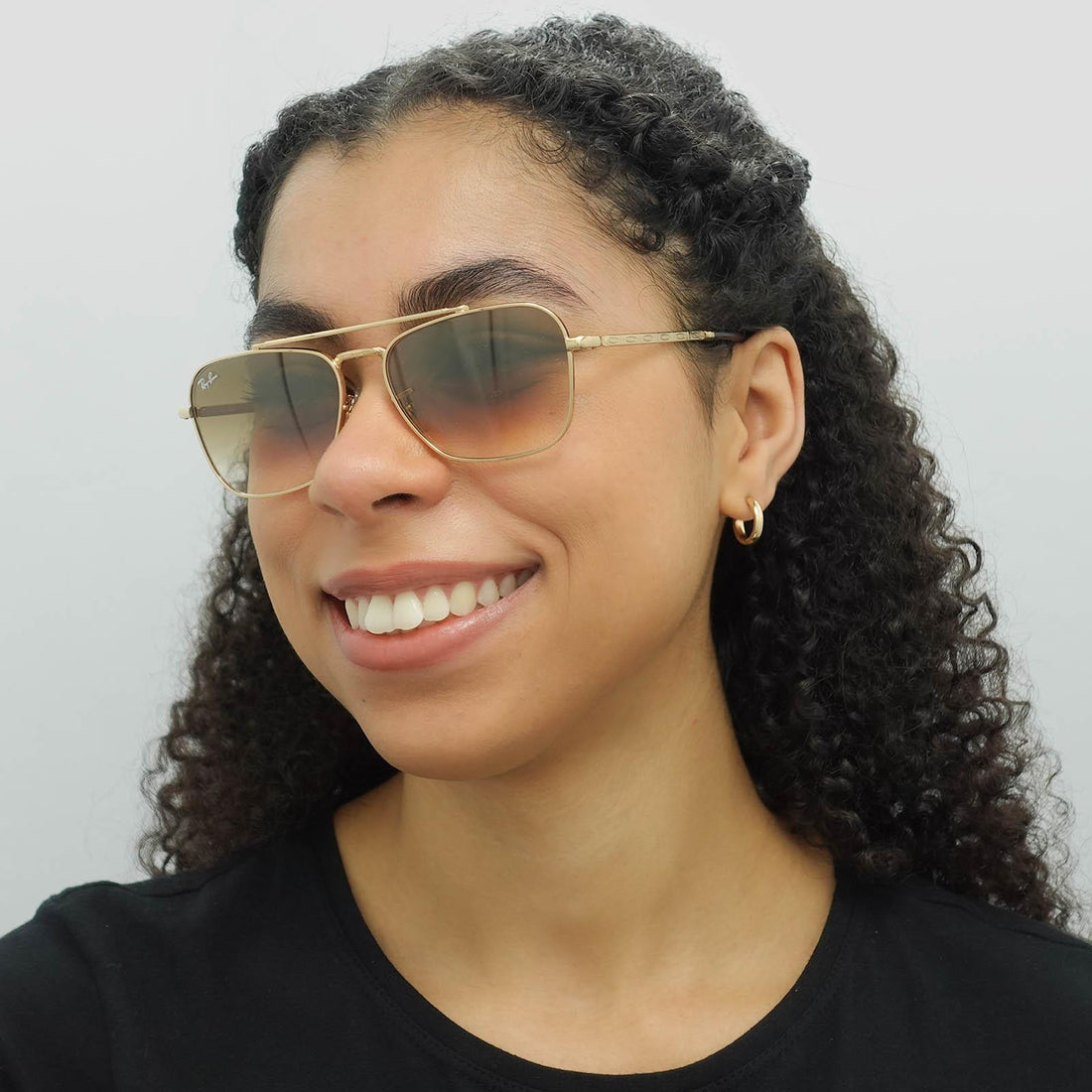 Ray-Ban Sunglasses RB3636 New Caravan 001/51 Gold Brown Gradient