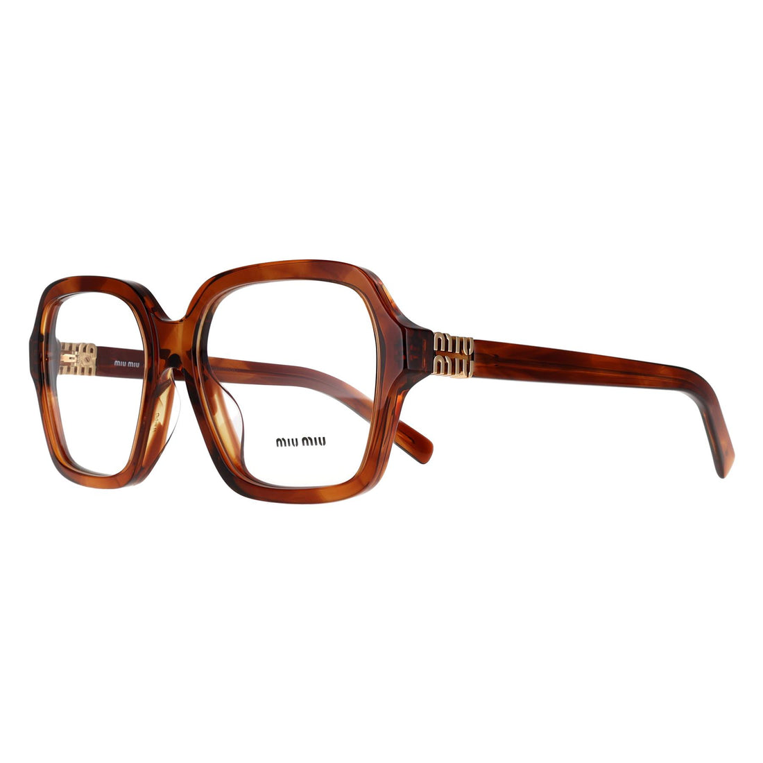 Miu Miu Glasses Frames MU03YV 26E1O1 Striped Tobacco Women