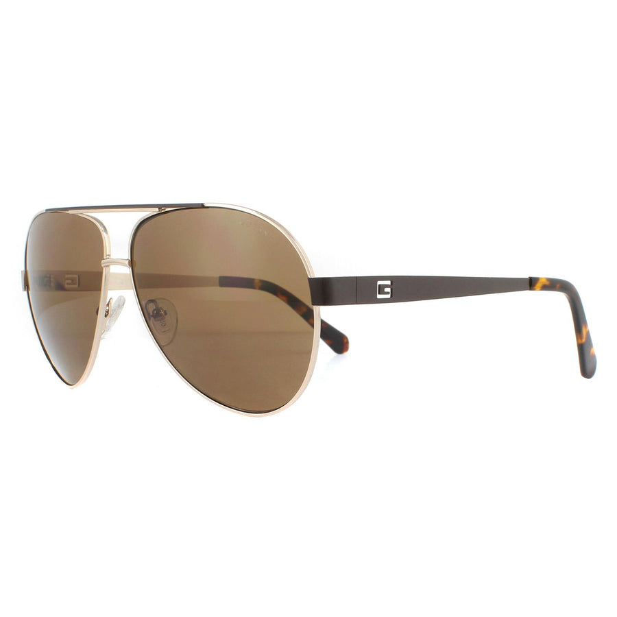 Guess Sunglasses GU6969 32H Gold Brown Polarized