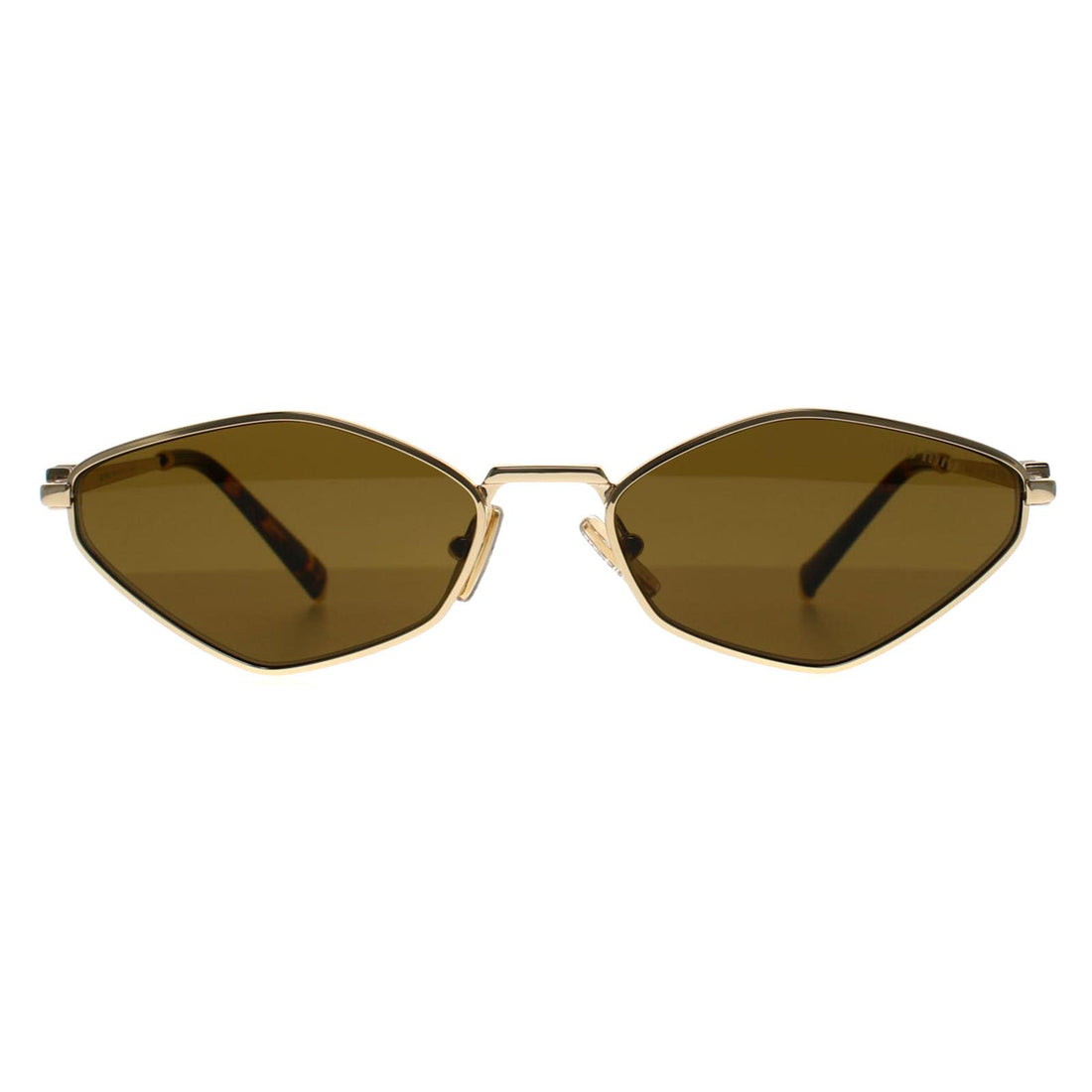 Miu Miu Sunglasses MU 56ZS 5AK09Z Gold Dark Brown