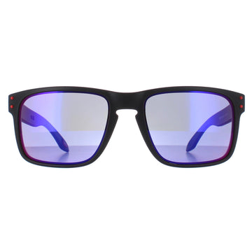 Oakley Sunglasses Holbrook OO9102-36 Matt Black Positive Red Iridium