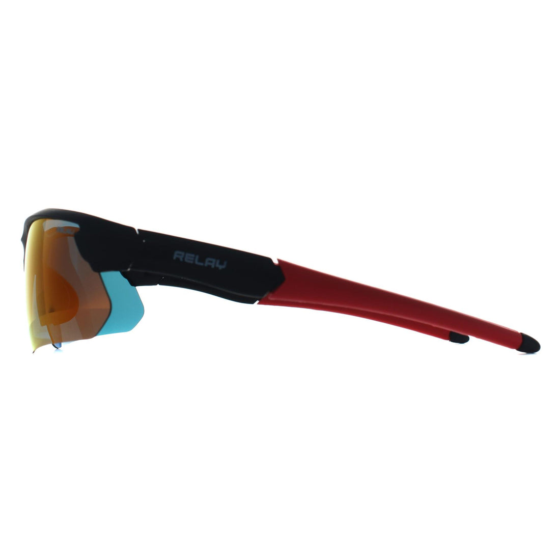 Relay Sport Unisex Matte Black and Red Red Revo Polarized Overdrive Sunglasses
