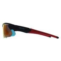 Relay Sport Unisex Matte Black and Red Red Revo Polarized Overdrive Sunglasses