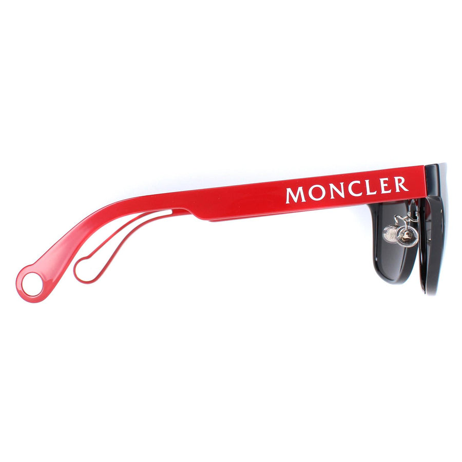 Moncler Sunglasses ML0163-K 05D Black & Red Dark Grey