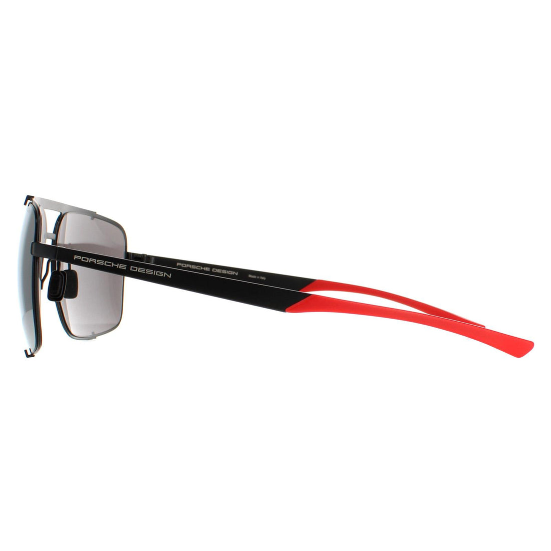 Porsche Design Sunglasses P8919 A Black Red Mercury Silver Mirror