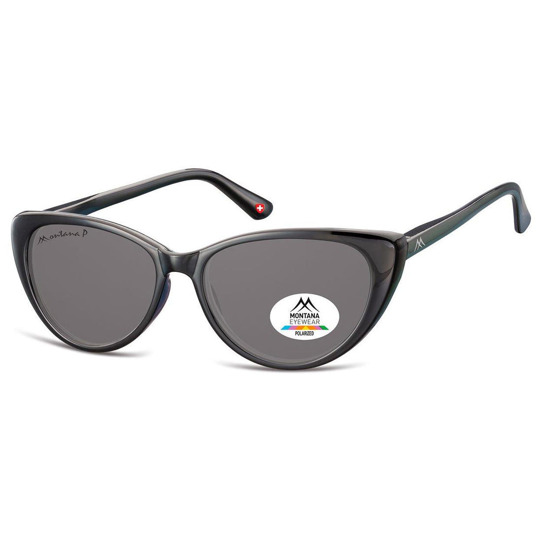 Montana Sunglasses MP43  Shiny Black Grey Polarized