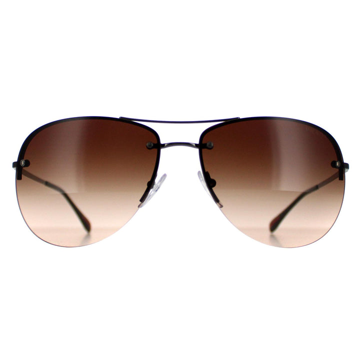 Prada Sport Sunglasses PS 50RS 5AV6S1 Gunmetal Brown Gradient