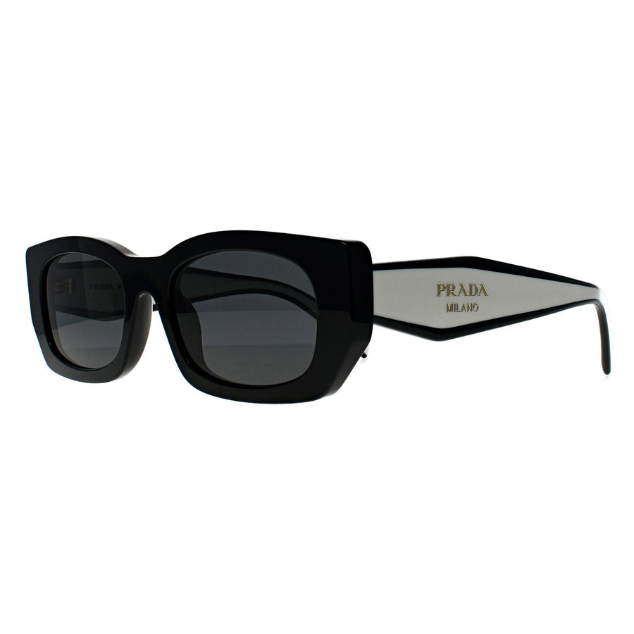 Prada PRB05S 09Q08Z Rectangle Sunglasses – Black\\Dark Grey Prada PRB05S 09Q08Z Sunglasses Black Rectangle Frame, Dark  main image 4