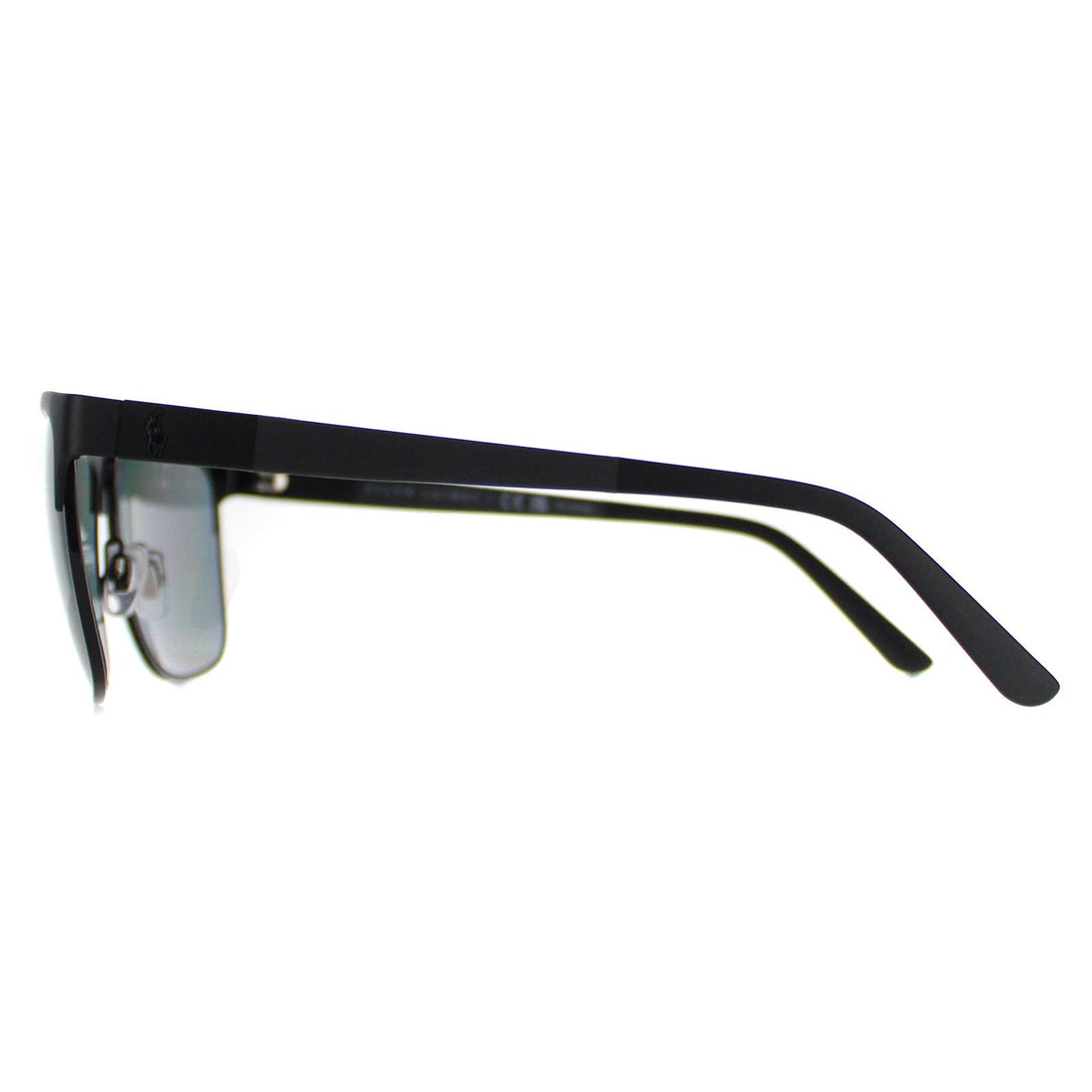 Polo Ralph Lauren Sunglasses PH3128 939781 Matte Black On Shiny Black Grey Polarised