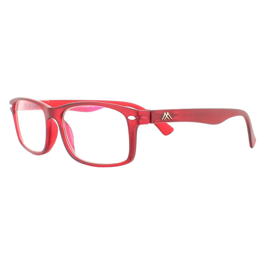 Montana Reading Glasses BLF83-B Matte Red Burgundy Blue Light Block +3.00