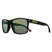 Superdry Sunglasses Kobe SDS 122 Matte Rubberised Tortoise Grey Yellow Flash Mirror