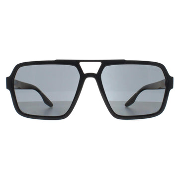 Prada Sport Sunglasses PS01XS 1AB02G Black Dark Grey Polarized