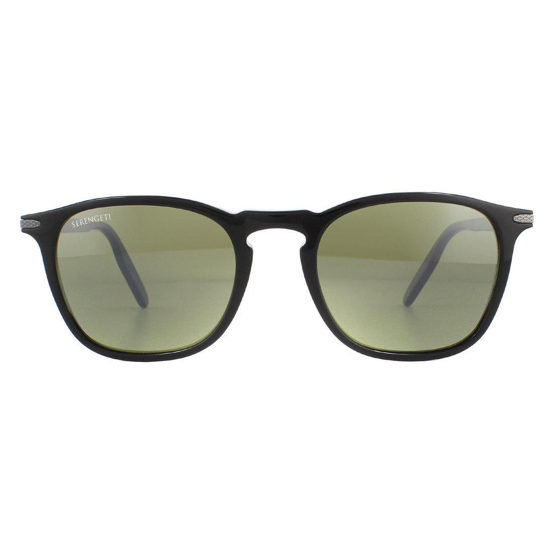 Serengeti Sunglasses Delio 8947 Shiny Black Green Mineral Polarized 555nm