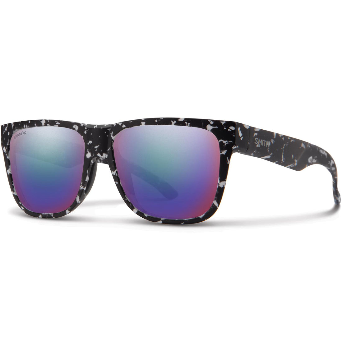 Smith Sunglasses Lowdown 2 2MS DF Matte Black Marble ChromaPop Blue Mirror Polarized