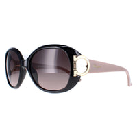 Salvatore Ferragamo Sunglasses SF668 001 Black Taupe Brown Gradient
