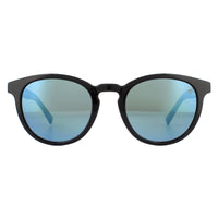 Timberland TB9128 Sunglasses Shiny Black Blue / Blue Polarized