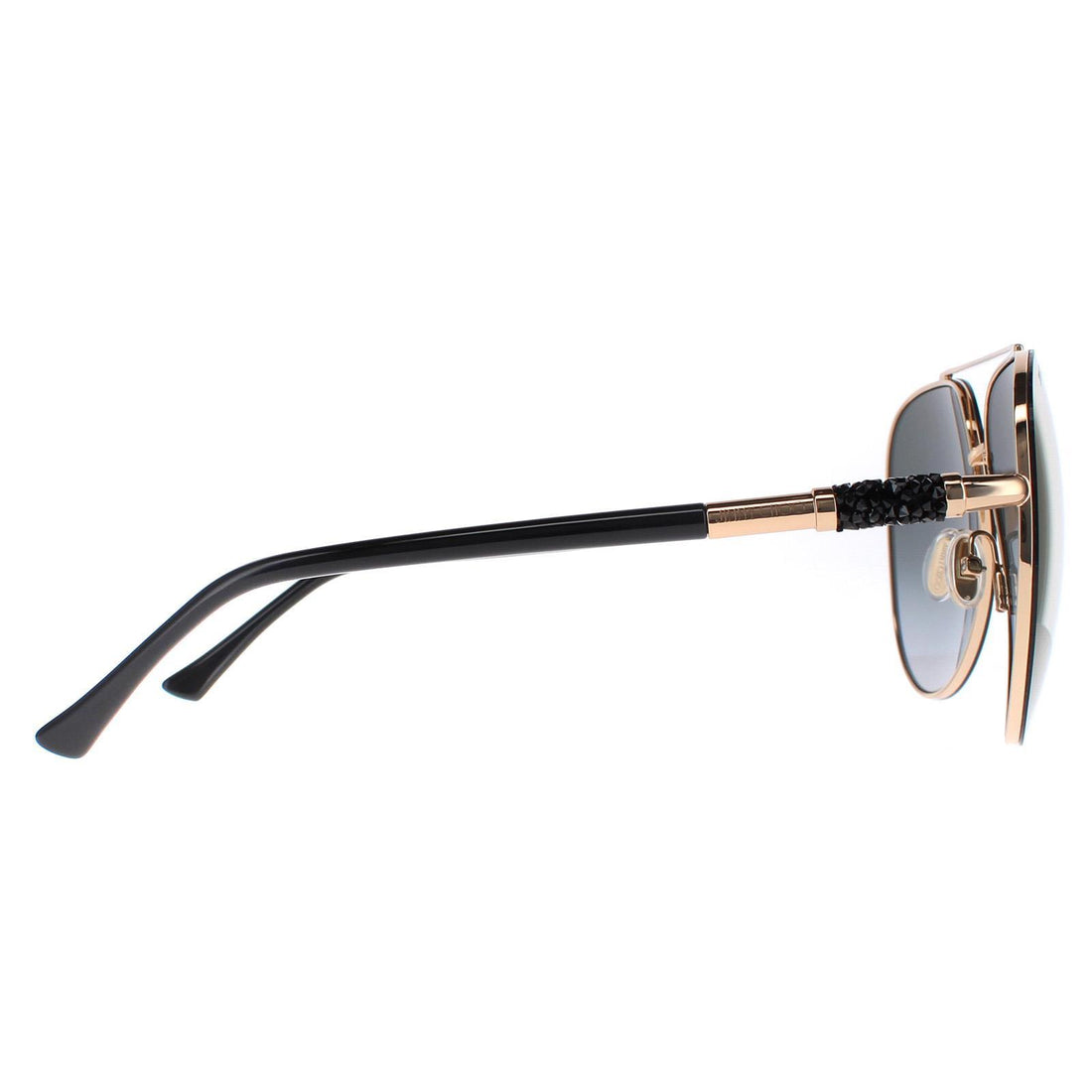 Jimmy Choo Sunglasses GRAY/S RHL FQ Gold Black Grey Gradient Gold Mirror